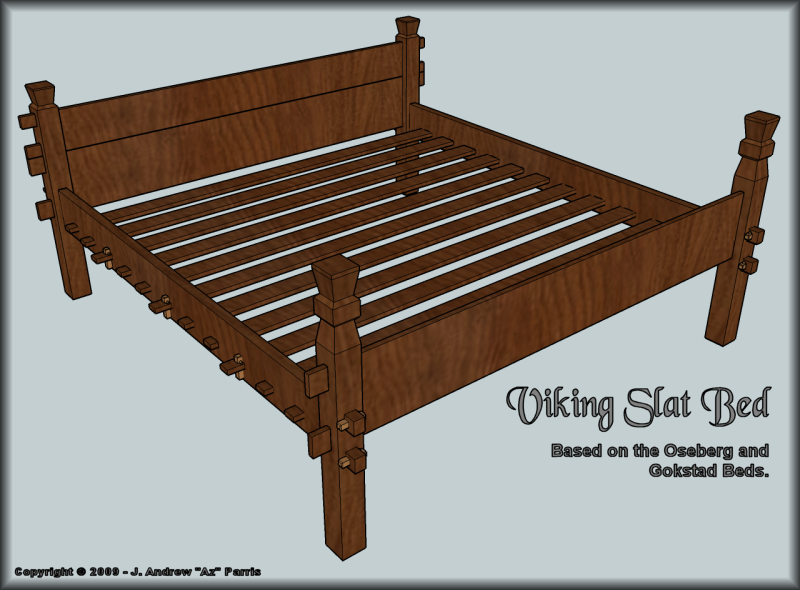 Viking Slat Bed Based On The Oseberg And Gokstad Beds Sca